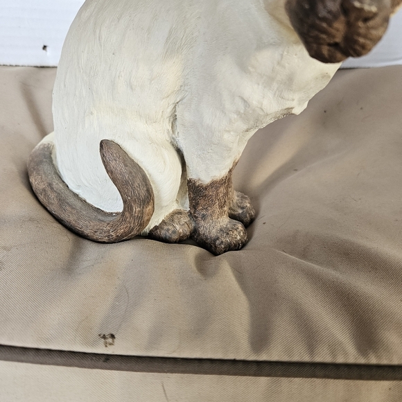 Vintage Rare Sri Lanka Sandicast Siamese Cat Sculpture - Picture 4 of 9